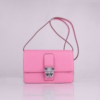 Hermes Medor Cherry Pink Calfskin Shoulder Bag Sliver